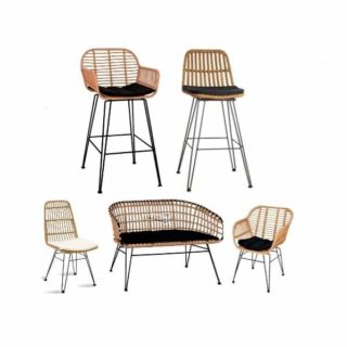 Πλεχτά κορδόνι σχοινί wicker rattan πολυθρόνες καρέκλες σκαμπό