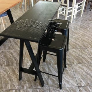 STANT BAR ΜΕΣΑΙΟΥ ΥΨΟΥΣ ΜΕΤΑΛΛΙΚΟ ΕΠΙΦΑΝΕΙΑ ΔΙΑΤΡΗΤΗ ΛΑΜΑΡΙΝΑ