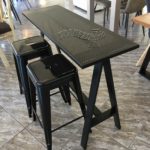 ΤΡΑΠΕΖΙ ΜΕΣΑΙΟΥ ΥΨΟΥΣ ΜΕΤΑΛΛΙΚΟ 1,20Χ0,40 ΥΨΟΣ 0,80 ΕΠΙΦΑΝΕΙΑ ΔΙΑΤΡΗΤΗ ΛΑΜΑΡΙΝΑ