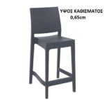 ΗΜΙΣΚΑΜΠΟ ΝΗΣΙΔΑΣ ΠΑΣΟΥ ΚΟΥΖΙΝΑΣ ΓΚΡΙ ΑΝΘΡΑΚΙ ΥΨΟΣ ΚΑΘΙΣΜΑΤΟΣ 0,65 ROY