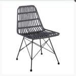 ΜΕΤΑΛΛΙΚΗ ΚΑΡΕΚΛΑ WICKER RATTAN ΓΚΡΙ ΧΡΩΜΑ ΕΞΩΤΕΡΙΚΟΥ ΧΩΡΟΥ Z35 NEW