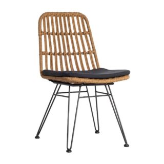 ΜΕΤΑΛΛΙΚΗ ΚΑΡΕΚΛΑ WICKER RATTAN ΕΞΩΤΕΡΙΚΟΥ ΧΩΡΟΥ Ν35 NEW
