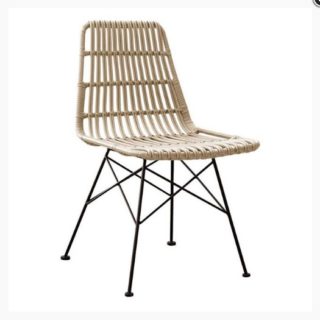 ΜΕΤΑΛΛΙΚΗ ΚΑΡΕΚΛΑ WICKER RATTAN ΦΥΣΙΚΟ ΧΡΩΜΑ ΕΞΩΤΕΡΙΚΟΥ ΧΩΡΟΥ Z35 NEW