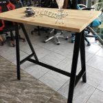 ΤΡΑΠΕΖΙ ΜΠΑΡ ΣΤΑΝΤ ΨΗΛΟ BAR STANT TOLIX3 ΦΥΣΙΚΟ ΧΡΩΜΑ 1.20X0.60
