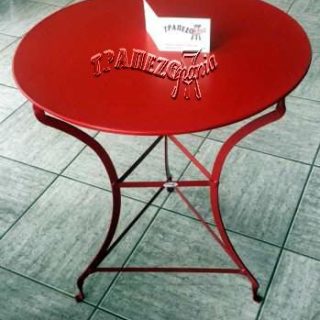 ΤΡΑΠΕΖΙ ΠΑΡΑΔΟΣΙΑΚΟ ΚΟΚΚΙΝΟ ΚΑΦΕΝΕΙΟΥ Φ-60 TRAPEZI KAFENIOY PARADOSIAKO