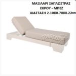 ΣΤΡΩΜΑ ΜΑΞΙΛΑΡΙ ΞΑΠΛΩΣΤΡΑΣ ΕΚΡΟΥ ΜΠΕΖ ΑΔΙΑΒΡΟΧΟ ΠΑΧΟΣ 22cm