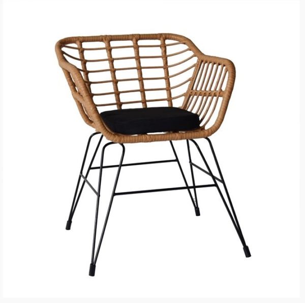 ΠΟΛΥΘΡΟΝΑ ΠΛΕKΤΗ WICKER RATTAN ΦΥΣΙΚΟ ΧΡΩΜΑ ΜΕ ΜΑΞΙΛΑΡΙ EVITA