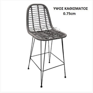ΣΚΑΜΠΟ ΠΑΣΟΥ ΝΗΣΙΔΑΣ ΚΟΥΖΙΝΑΣ WICKER ΓΚΡΙ RONDO ΚΑΘΙΣΜΑ 0,75cm