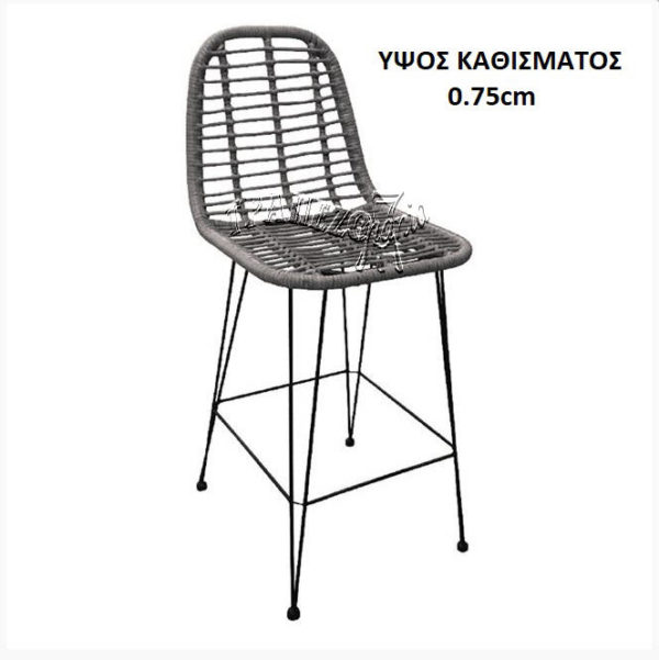 ΣΚΑΜΠΟ ΠΑΣΟΥ ΝΗΣΙΔΑΣ ΚΟΥΖΙΝΑΣ WICKER ΓΚΡΙ RONDO ΚΑΘΙΣΜΑ 0,75cm