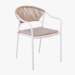 ΜΕΤΑΛΛΙΚΗ ΠΟΛΥΘΡΟΝΑ ΛΕΥΚΗ ΚΟΡΔΟΝΙ PVC RANIA ΜΕ ΜΑΞΙΛΑΡΙ