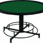 ΤΡΑΠΕΖΙ ΤΣΟΧΑΣ ΕΠΑΓΓΕΛΜΑΤΙΚΟ ΧΑΡΤΟΠΑΙΞΙΑΣ ΧΑΡΤΟΠΑΙΓΝΙΑΣ ΜΕ ΠΛΑΙΣΙΟ ΔΕΡΜΑΤΙΝΗΣ Φ-140cm