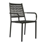 ΜΕΤΑΛΛΙΚΗ ΠΟΛΥΘΡΟΝΑ ΠΛΕΧΤΗ WICKER RATTAN ΜΑΥΡO BLACK ΧΡΩΜΑ MARTA