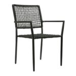 ΜΕΤΑΛΛΙΚΗ ΠΟΛΥΘΡΟΝΑ ΠΛΕΧΤΗ WICKER RATTAN ΜΑΥΡΗ BLACK DEPY