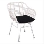 ΠΟΛΥΘΡΟΝΑ ΛΕΥΚΗ ΑΣΠΡΗ ΠΛΕΚΤΗ WICKER RATTAN ΜΕ ΜΑΞΙΛΑΡΙ