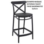 ΣΚΑΜΠΟ ΝΗΣΙΔΑΣ ΚΟΥΖΙΝΑΣ ΜΕΣΑΙΟΥ ΥΨΟΥΣ 0,65cm ΠΟΛΥΠΡΟΠΥΛΕΝΙΟ ΜΑΥΡΟ POLE