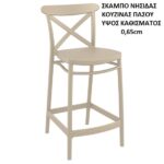 ΣΚΑΜΠΟ ΝΗΣΙΔΑΣ ΚΟΥΖΙΝΑΣ ΜΕΣΑΙΟΥ ΥΨΟΥΣ 0,65cm ΠΟΛΥΠΡΟΠΥΛΕΝΙΟ ΜΠΕΖ ΜΟΚΑ POLE