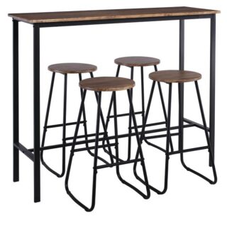 ΣΤΑΝΤ ΜΠΑΡ ΣΕΤ STANT BAR ΤΡΑΠΕΖΙ 1.20X0.40 ΜΕ 4 ΣΚΑΜΠΩ
