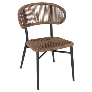 ΚΑΡΕΚΛΑ ΑΛΟΥΜΙΝΙΟΥ EULO HM6049.02 ΓΚΡΙ ΑΝΘΡΑΚΙ RATTAN WICKER