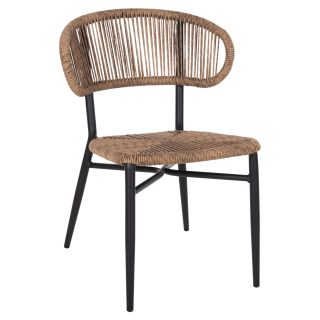ΚΑΡΕΚΛΑ ΑΛΟΥΜΙΝΙΟΥ EULO HM6049.02 ΜΑΥΡΗ RATTAN WICKER