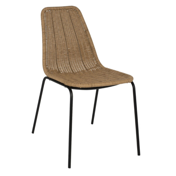 ΜΕΤΑΛΛΙΚΗ ΚΑΡΕΚΛΑ ΕΣΤΙΑΤΟΡΙΟΥ WICKER RATTAN SOYA