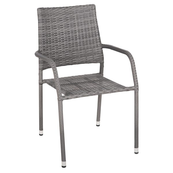 ΠΟΛΥΘΡΟΝΑ ΓΚΡΙ GRAY WICKER RATTAN ΜΕΤΑΛΛΙΚΗ OIKONOMIKH REZIA