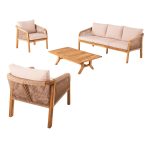 ΣΑΛΟΝΙ ΜΑΣΙΦ ΞΥΛΟ ΑΚΑΚΙΑ ΣΧΟΙΝΙ ΑΝΘΡΑΚΙ ΕΞΩΤΕΡΙΚΟΥ ΧΩΡΟΥ ΣΕΤ KANAVIA