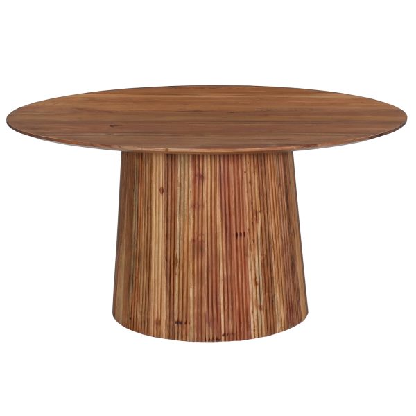 ΤΡΑΠΕΖΙ ΡΟΤΟΝΤΑ BOHO STYLE ΜΑΣΙΦ ΞΥΛΟ Φ-150