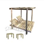 ΣΕΤ 2 ΞΑΠΛΩΣΤΡΕΣ ΞΥΛΙΝΕΣ ΣΚΙΑΣΤΡΟ & ΤΡΑΠΕΖΑΚΙΑ