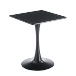 ΤΡΑΠΕΖΙ ΜΑΥΡΟ ΜΕ ΒΑΣΗ ΜΕΤΑΛΛΙΚΗ 60Χ60