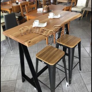 ΤΡΑΠΕΖΙ ΜΠΑΡ ΕΣΩΤΕΡΙΚΟΥ ΕΞΩΤΕΡΙΚΟΥ ΧΩΡΟΥ 1.10X70 ΜΑΣΙΦ ΞΥΛΟ Ν07