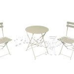 ΖΑΠΠΕΙΟΥ ΚΑΡΕΚΛΑ BISTRO RETRO ΠΤΥΣΣΟΜΕΝΑ ΑΝΑΔΙΠΛΟΥΜΕΝΑ ΜΕΤΑΛΛΙΚΑ ΣΕΤ ΕΚΡΟΥ ΜΠΕΖ