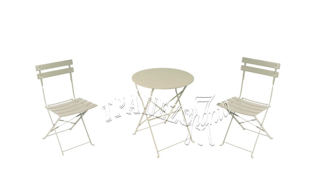 ΖΑΠΠΕΙΟΥ ΚΑΡΕΚΛΑ BISTRO RETRO ΠΤΥΣΣΟΜΕΝΑ ΑΝΑΔΙΠΛΟΥΜΕΝΑ ΜΕΤΑΛΛΙΚΑ ΣΕΤ ΕΚΡΟΥ ΜΠΕΖ