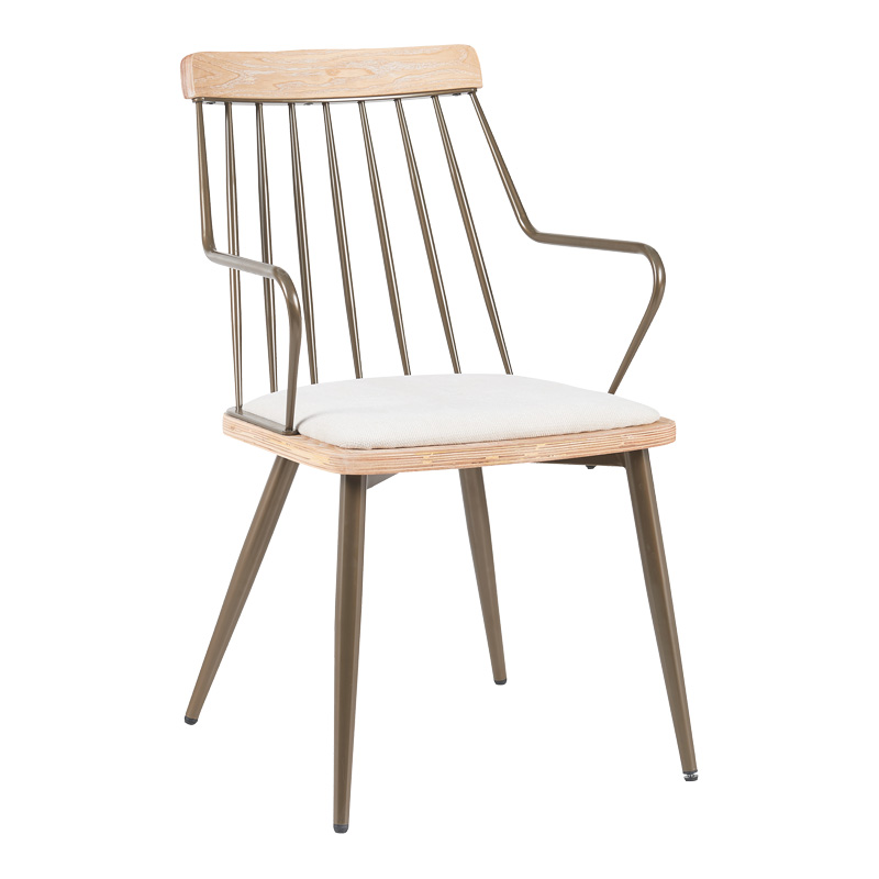 ΜΕΤΑΛΛΙΚΗ ΠΟΛΥΘΡΟΝΑ ΜΕ ΞΥΛΙΝΟ ΚΑΘΙΣΜΑ ΚΑΦΕ ΧΡΩΜΑ