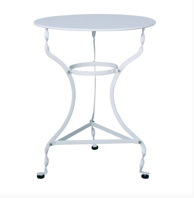 ΤΡΑΠΕΖΙ ΜΕΤΑΛΛΙΚΟ ΚΑΦΕΝΕΙΟΥ ΠΑΡΑΔΟΣΙΑΚΟ Φ-60 ΛΕΥΚΟ ΑΣΠΡΟ ΕΙΣΑΓΩΓΗΣ