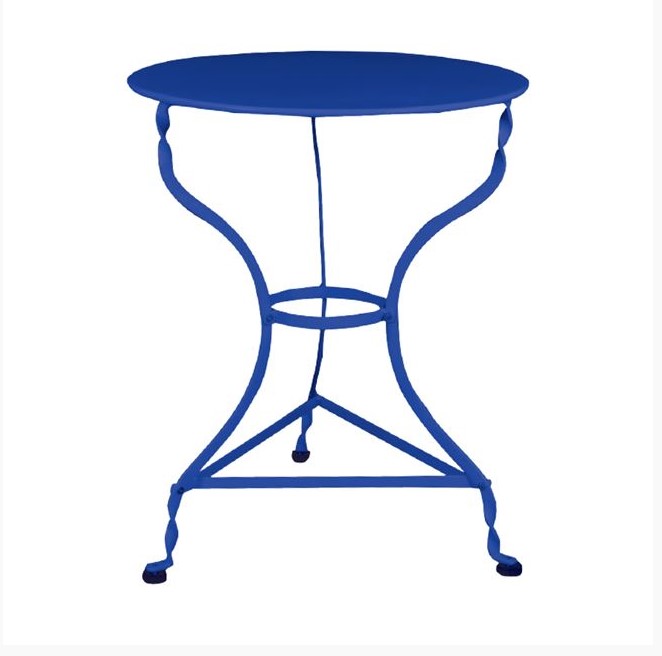 ΤΡΑΠΕΖΙ ΜΕΤΑΛΛΙΚΟ ΚΑΦΕΝΕΙΟΥ ΠΑΡΑΔΟΣΙΑΚΟ Φ-60 ΜΠΛΕ BLUE ΕΙΣΑΓΩΓΗΣ