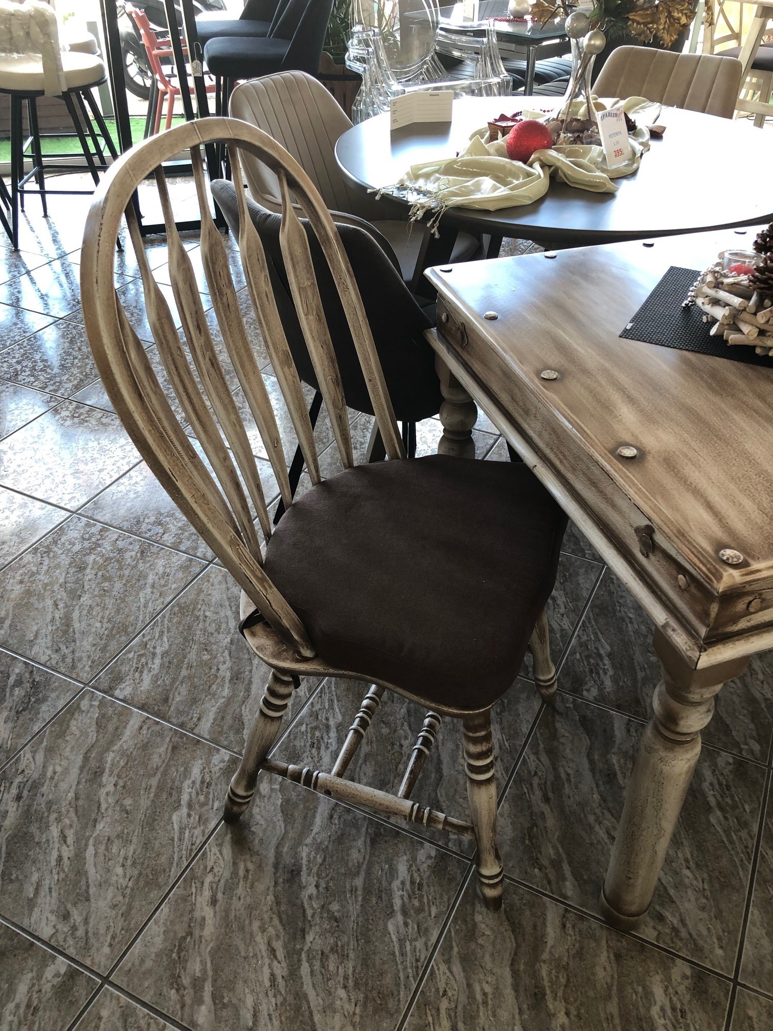 ΤΡΑΠΕΖΑΡΙΑ ΕΝΙΑΙΟΥ ΧΩΡΟΥ VINTAGE ΠΑΤΙΝΑ ΠΑΛΑΙΩΣΗ - Image 2