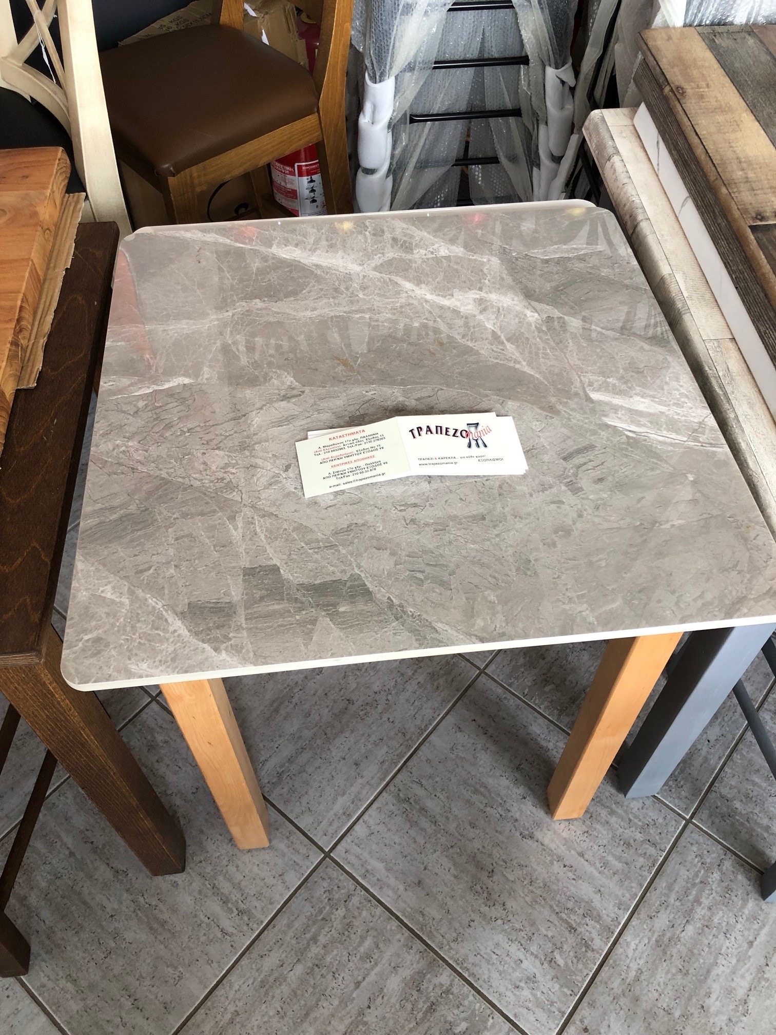 ΕΠΙΦΑΝΕΙΑ ΜΑΡΜΑΡΟ ΜΑΡΜΑΡΙΝΗ 70X70 ΓΚΡΙ GRAY ΠΑΧΟΣ 11mm ΜΕ ΣΤΗΡΙΞΗ