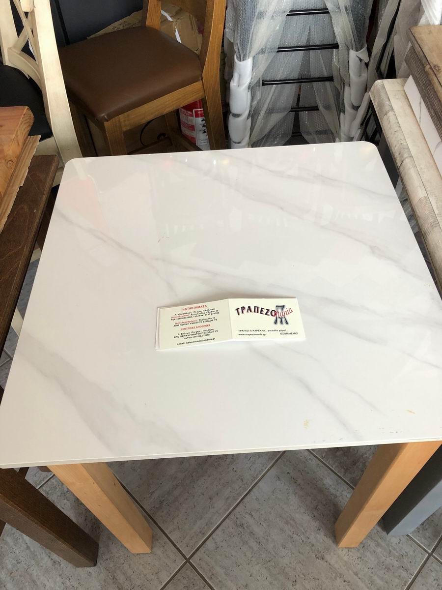 ΕΠΙΦΑΝΕΙΑ ΜΑΡΜΑΡΟ ΜΑΡΜΑΡΙΝΗ 70X70 ΛΕΥΚΟ WHITE ΠΑΧΟΣ 11mm ΜΕ ΣΤΗΡΙΞΗ