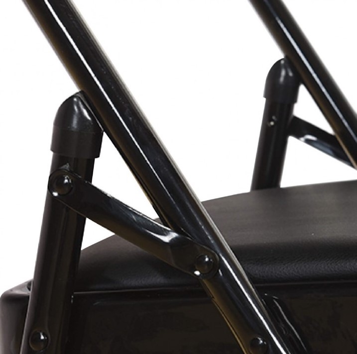 ΠΤΥΣΣΟΜΕΝΗ ΒΟΗΘΗΤΙΚΗ ΚΑΡΕΚΛΑ ΜΕΤΑΛΛΙΚΗ ΜΕ ΤΕΧΝΟΔΕΡΜΑ ΛΕΥΚΗ - Image 3