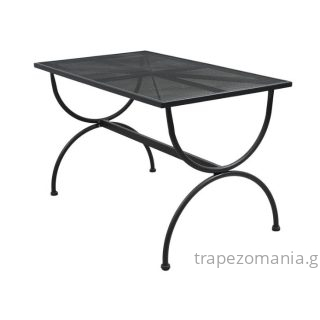 ΜΕΤΑΛΛΙΚΟ ΤΡΑΠΕΖΙ 140Χ80 ΕΠΙΦΑΝΕΙΑ ΔΙΑΤΡΗΤΗ ΑΝΘΡΑΚΙ ΓΚΡΙ
