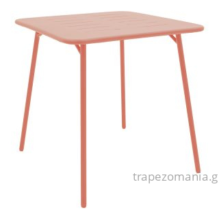 ΜΕΤΑΛΛΙΚΟ ΣΤΑΘΕΡΟ ΤΡΑΠΕΖΙ ΡΟΖ ΧΡΩΜΑ 70Χ70 JASTI