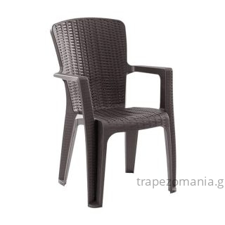 ΠΟΛΥΘΡΟΝΑ ΠΟΛΥΠΡΟΠΥΛΕΝΙΟ ΚΑΦΕ BROWN RATTAN WICKER LOOK BETY