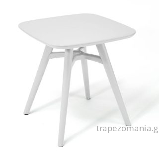 ΤΕΤΡΑΓΩΝΟ ΤΡΑΠΕΖΙ ΠΟΛΥΠΡΟΠΥΛΕΝΙΟ 70Χ70 ΛΕΥΚΟ ΑΣΠΡΟ ΧΡΩΜΑ