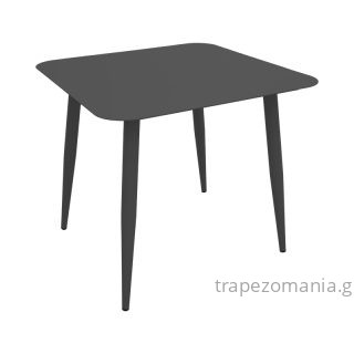 ΤΡΑΠΕΖΙ ΑΛΟΥΜΙΝΙΟΥ ΓΚΡΙ ΑΝΘΡΑΚΙ 80Χ80 ΣΤΑΘΕΡΟ ΓΚΡΙ LIMA