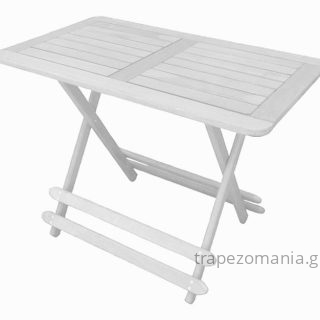 ΤΡΑΠΕΖΙ ΞΥΛΙΝΟ ΠΤΥΣΣΟΜΕΝΟ ΛΕΥΚΟ ΟΞΥΑΣ ΕΞΩΤΕΡΙΚΟΥ ΧΩΡΟΥ 1,00Χ0,60