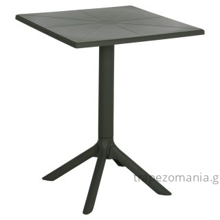 ΤΡΑΠΕΖΙ ΠΟΛΥΠΡΟΠΥΛΕΝΙΟΥ ΤΕΤΡΑΓΩΝΟ ΠΡΑΣΙΝΙ ΛΑΔΙ ΕΠΑΓΓΕΛΜΑΤΙΚΟ 60Χ60