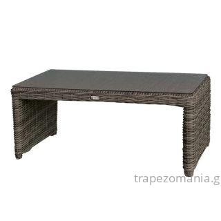 WICKER RATTAN ΤΡΑΠΕΖΙ COFFEE TABLE ΕΞΩΤΕΡΙΚΟΥ ΧΩΡΟΥ ΧΑΜΗΛΟ