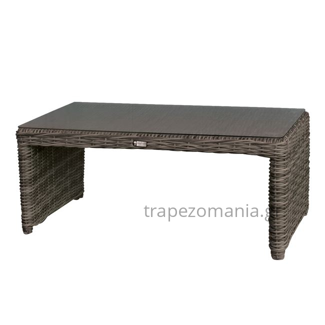 WICKER RATTAN ΤΡΑΠΕΖΙ COFFEE TABLE ΕΞΩΤΕΡΙΚΟΥ ΧΩΡΟΥ ΧΑΜΗΛΟ