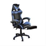 BF7860 Gaming Relax Πολυθρόνα Γραφείου με Υποπόδιο, Pu Μαύρο - Μπλέ